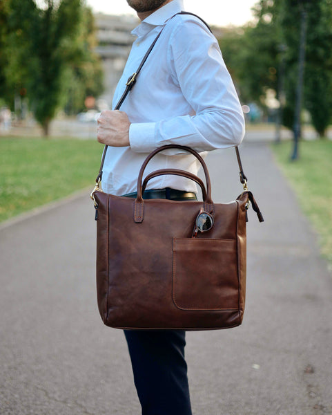 Leather handbag