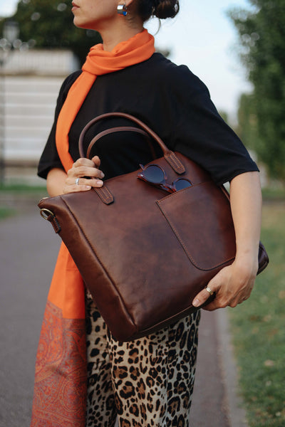 Leather handbag