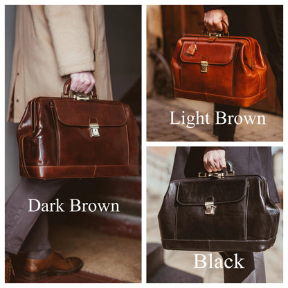 Leather Doctor Bag, women Medical bag,Men's Large Medical Bag,Leather Medical Bag, Large Doctors Bag, Top Handle Bag, Gift for Him