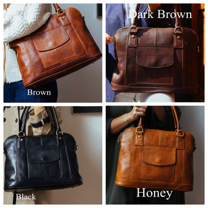 Handmade Leather Handbag: Full Grain Italian Leather Bag