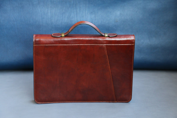 Handcrafted Italian Leather Document Organizer: Tablet Portfolio