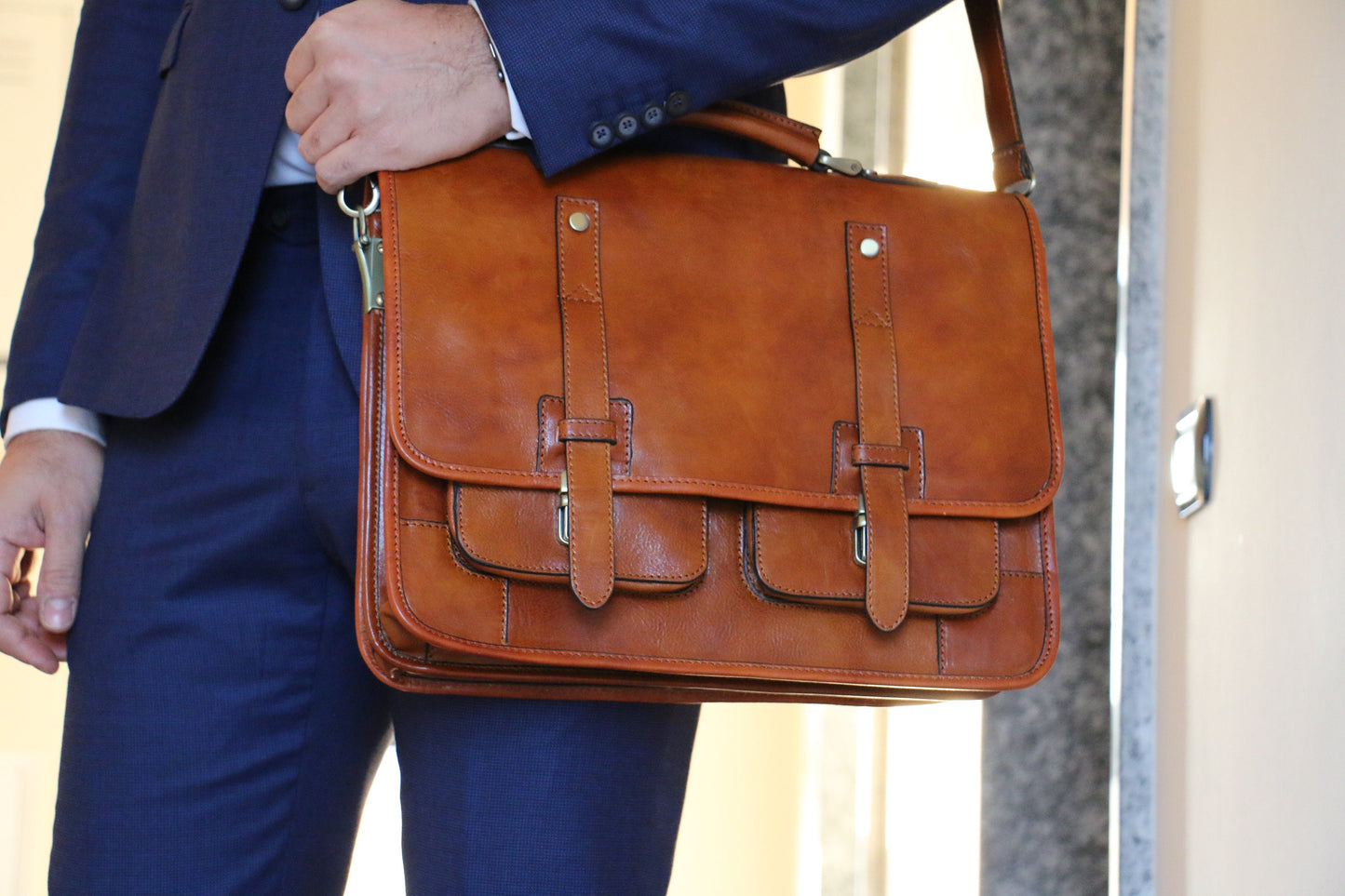 Leather Briefcase,BrownLeather Briefcase, Mens Leather Briefcase, Laptop Bag, Leather bag, Gift for Him, Shoulder Bag, Mens Briefcase