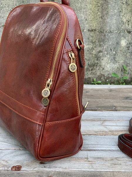 Handmade Italian Leather Backpack: Tuscany Crafted Rucksack