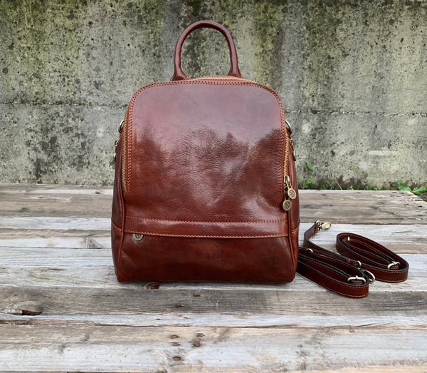 Handmade Italian Leather Backpack: Tuscany Crafted Rucksack