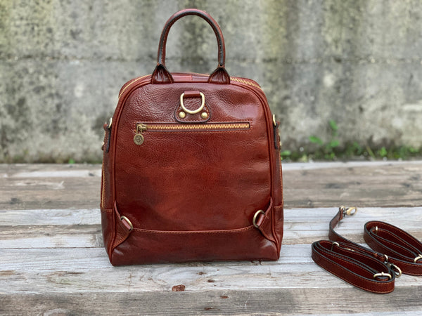 Handmade Italian Leather Backpack: Tuscany Crafted Rucksack