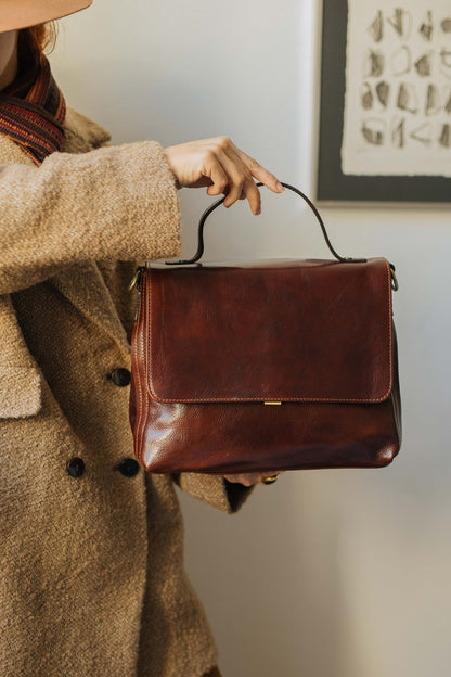 Handmade Leather Handbag: Italian Leather Crossbody Bag