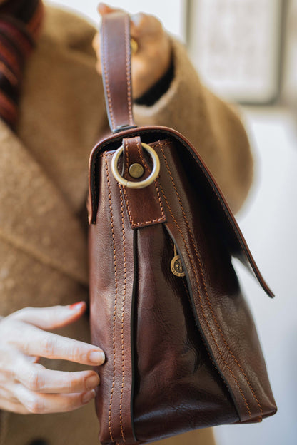 Handmade Leather Handbag: Italian Leather Crossbody Bag