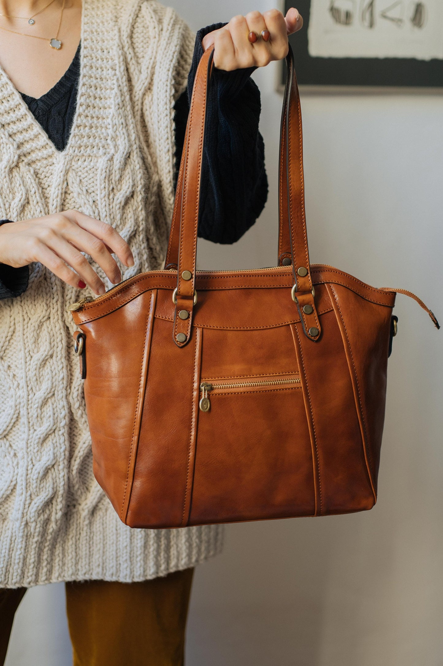 Handmade Italian Leather Tote Bag: Tuscany Handbag