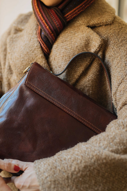 Handmade Leather Handbag: Italian Leather Crossbody Bag