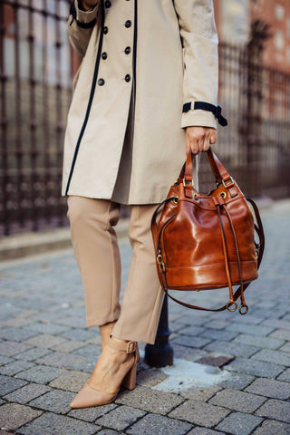 Handmade Italian Leather Bucket Bag: Tuscany Handbag