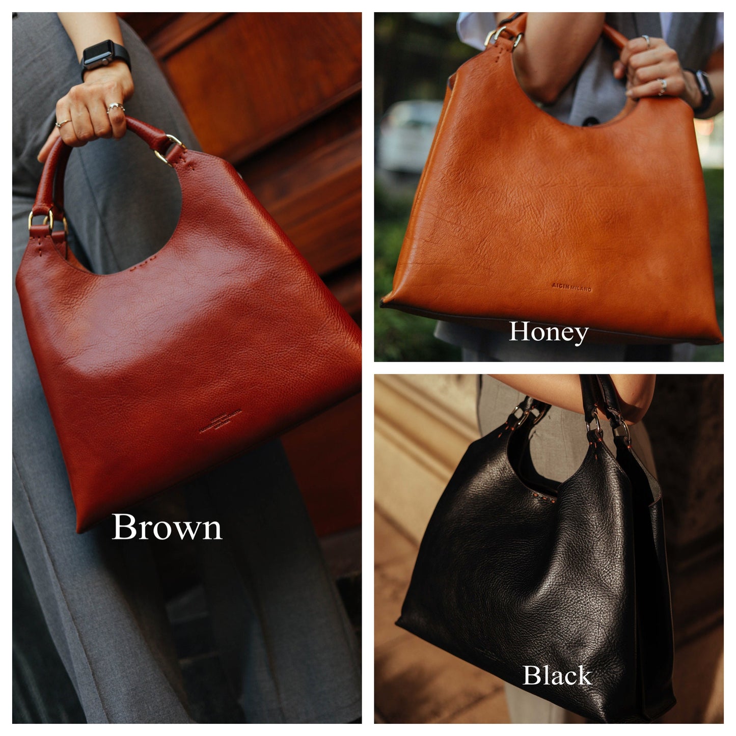 Handmade Leather Crossbody Bag: Elegant Italian Leather Handbag