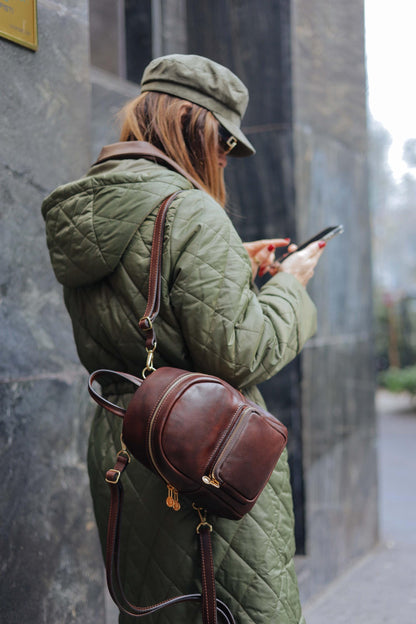 Small Leather Backpack