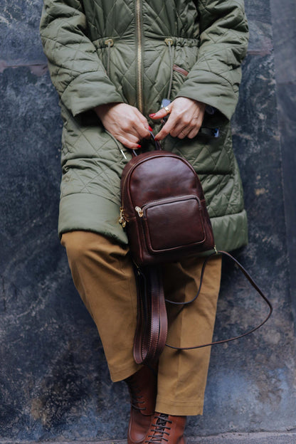 Small Leather Backpack