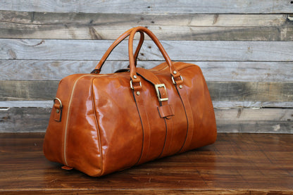 Leather Weekender bag